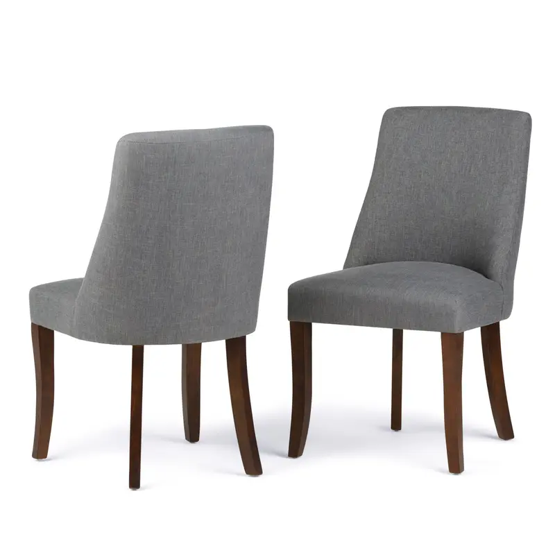 Walden Deluxe Dining Chairs (Set of 2) – Slate Gray Fabric