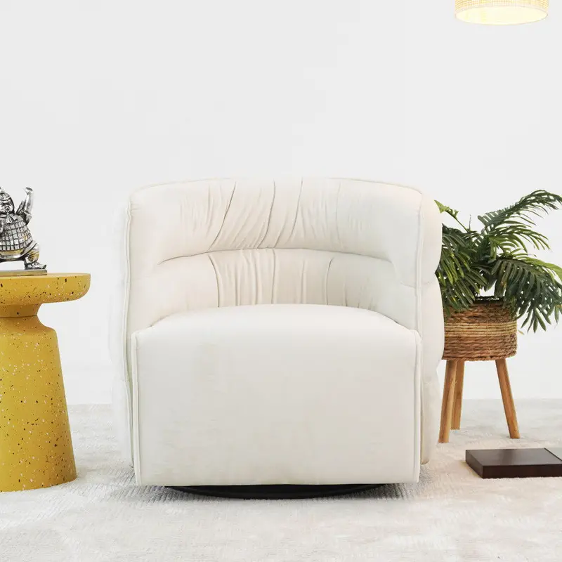 Walden Swivel Accent Chair with Modern Elegance and 360° Rotation