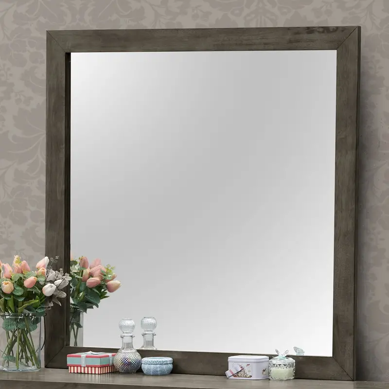Wall Mirror with Transitional Design and Modern Lines