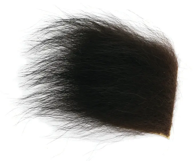 Wapsi Black Bear Hair – Stiff, Dark Dubbing and Wing Material