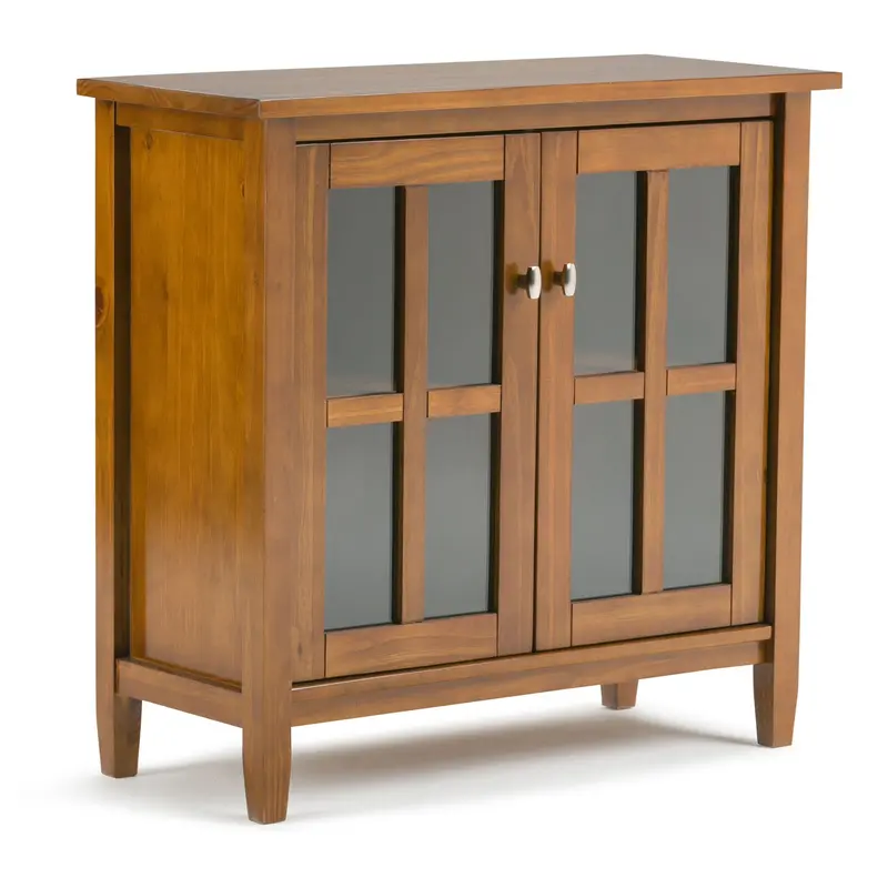 Warm Shaker Low-Profile Storage Cabinet – Handcrafted Wood