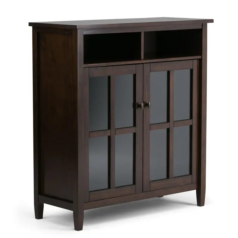 Warm Shaker Medium-Sized Handcrafted Media Cabinet with Storage