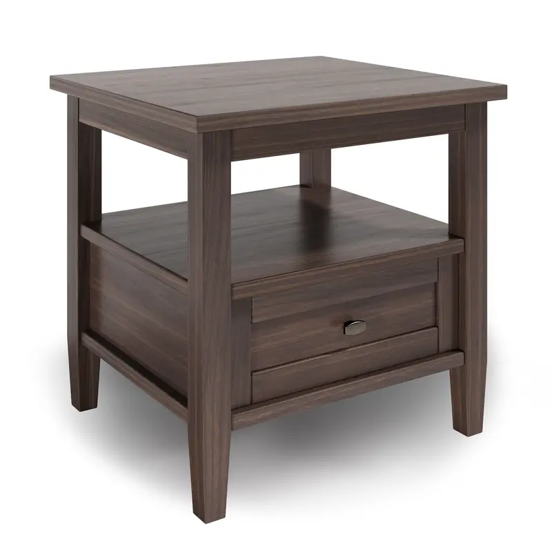 Warm Shaker Warm Walnut Brown End Table – Shaker-Inspired Design