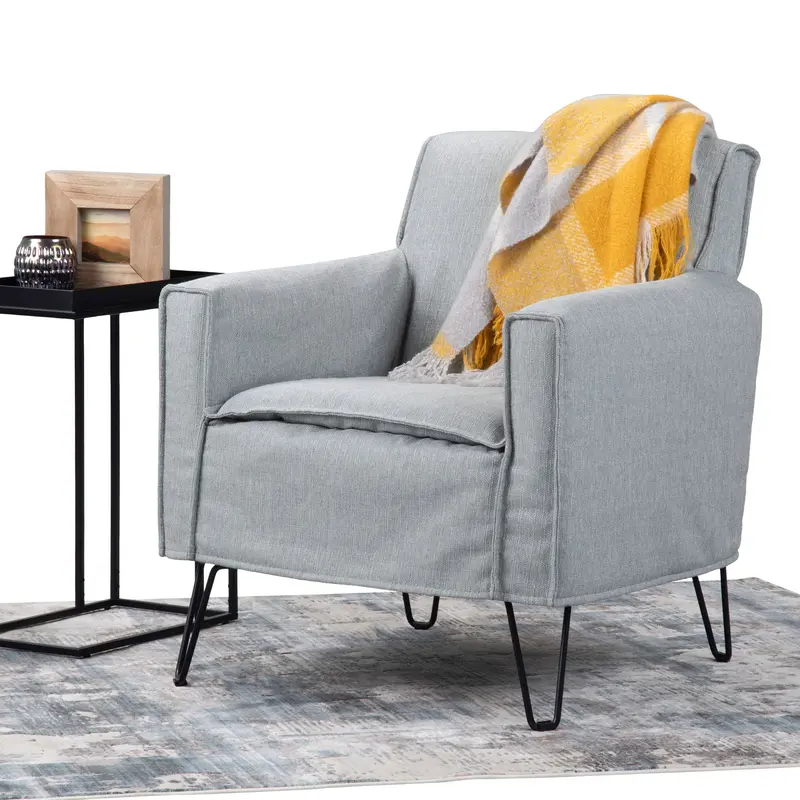 Warren Accent Chair with Sleek Hairpin Legs