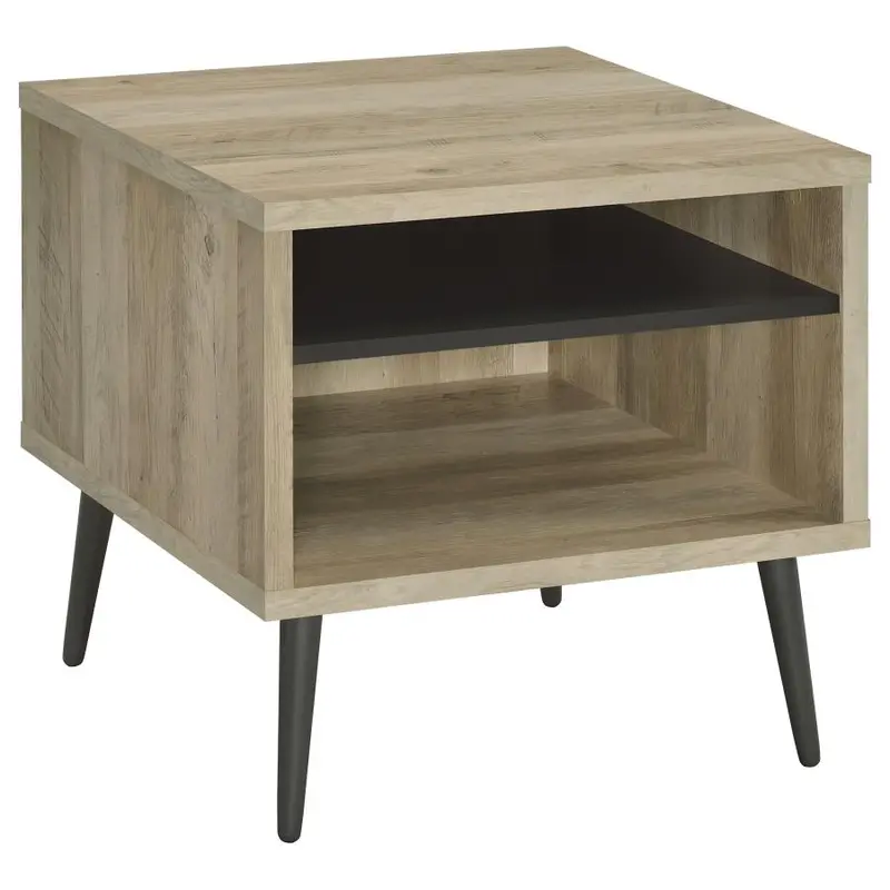 Welsh Distressed Pine Square Engineered Wood End Table