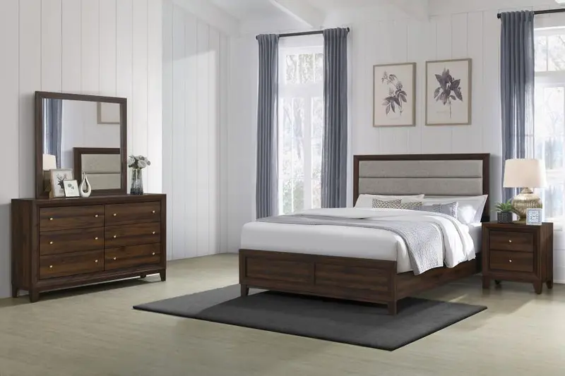 Welsley Transitional Bedroom Set with Matching Pieces