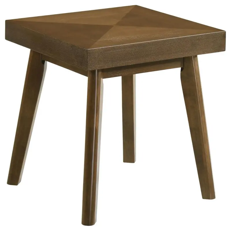 Westerly Walnut Brown Square Wooden Side Table