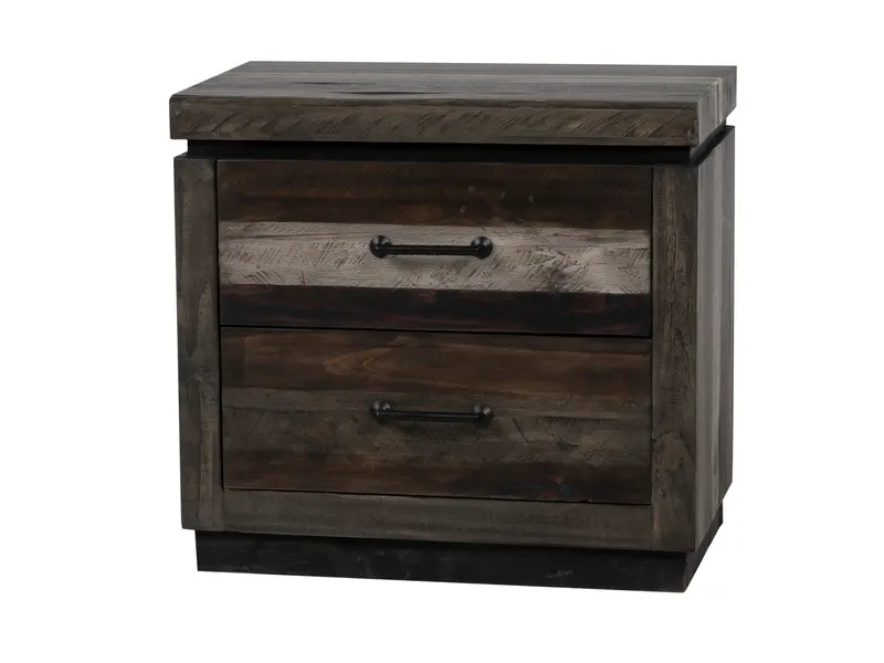 Westminster Distressed Multi-Tone Nightstand with Rustic Character