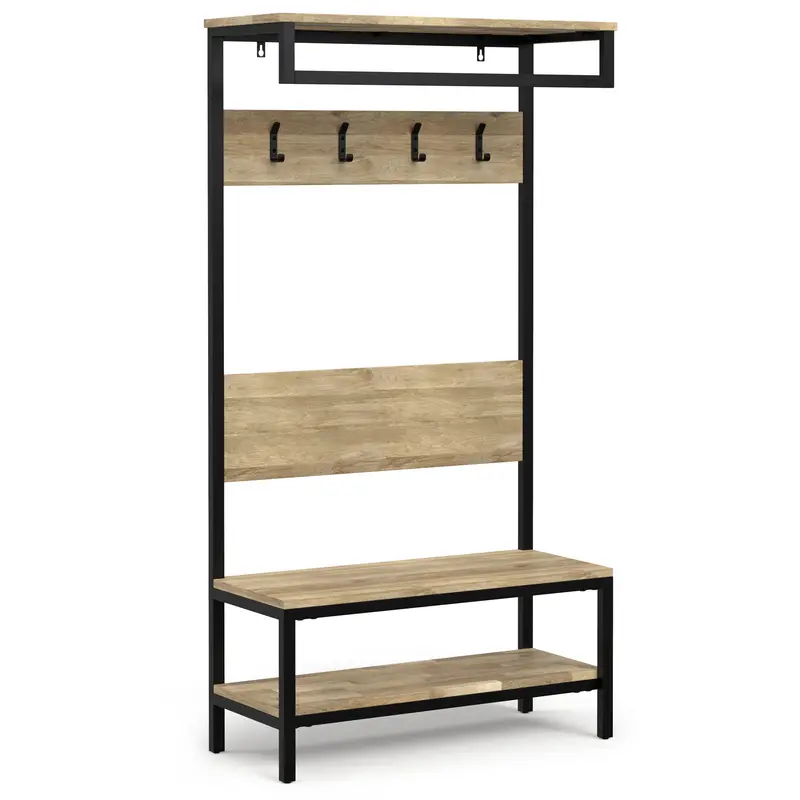 Westmont Natural-Finish Hall Tree Bench for Entryways
