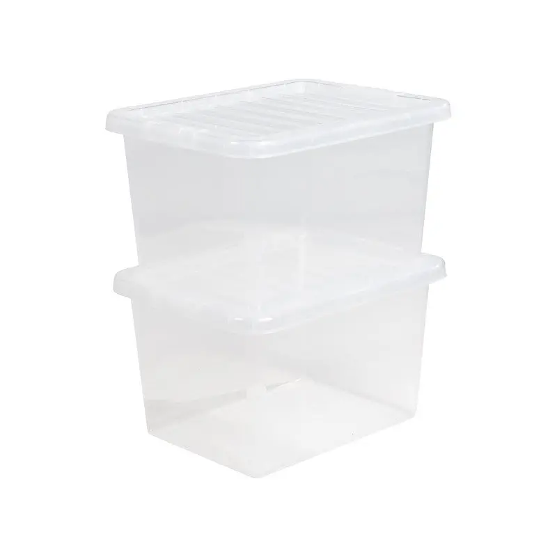 Wham Clear Crystal 25-Litre Plastic Storage Box – Stackable & Transparent