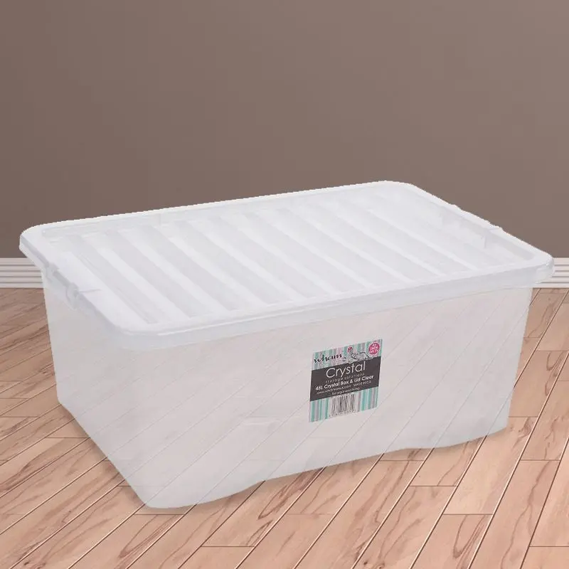 Wham Clear Crystal Storage Box – 45L Spacious Transparent Storage Container