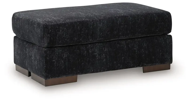 Whitmore Manor Black Pearl Ottoman with Lustrous Finish
