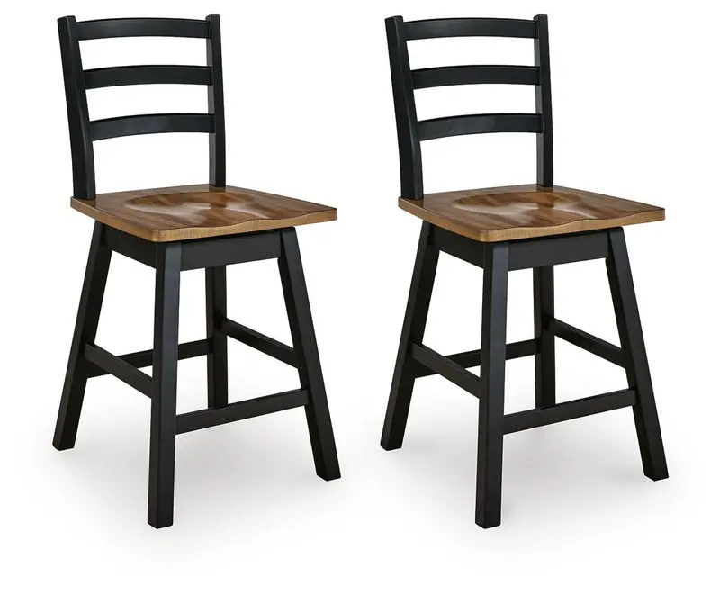 Wildenauer Swivel Bar Stools – Set of 2 Ergonomic Office Chairs