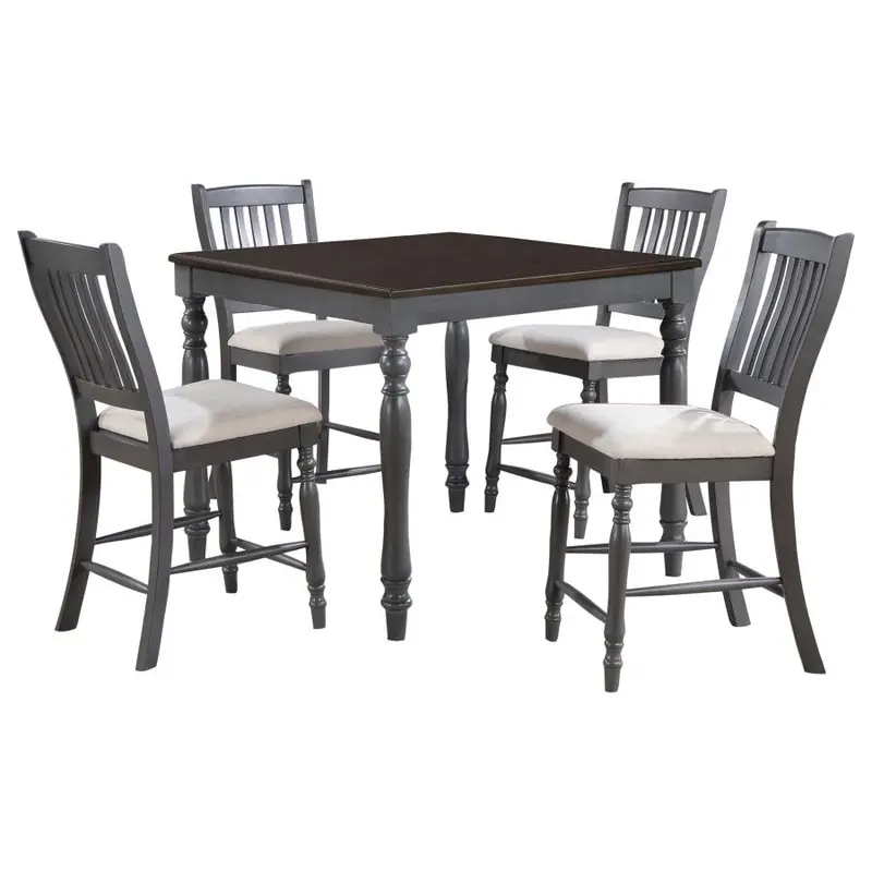 Wiley Grey 5-Piece Counter-Height Dining Set