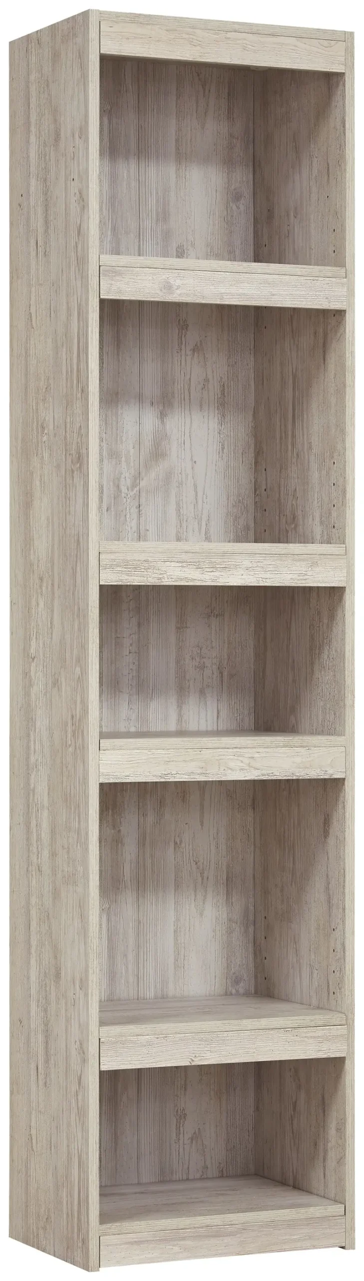 Willowton Whitewashed Wooden Pier with Four Open Shelves