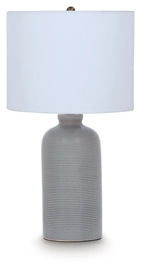 Wimlow Gray-Blue Glazed Ceramic Table Lamp