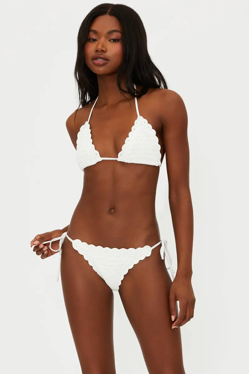Winona White Crochet Bikini Top