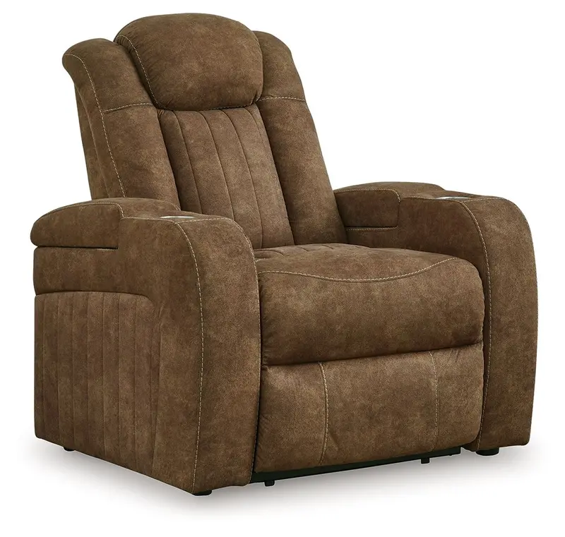 Wolfridge Brindle Power Recliner with Customizable Headrest