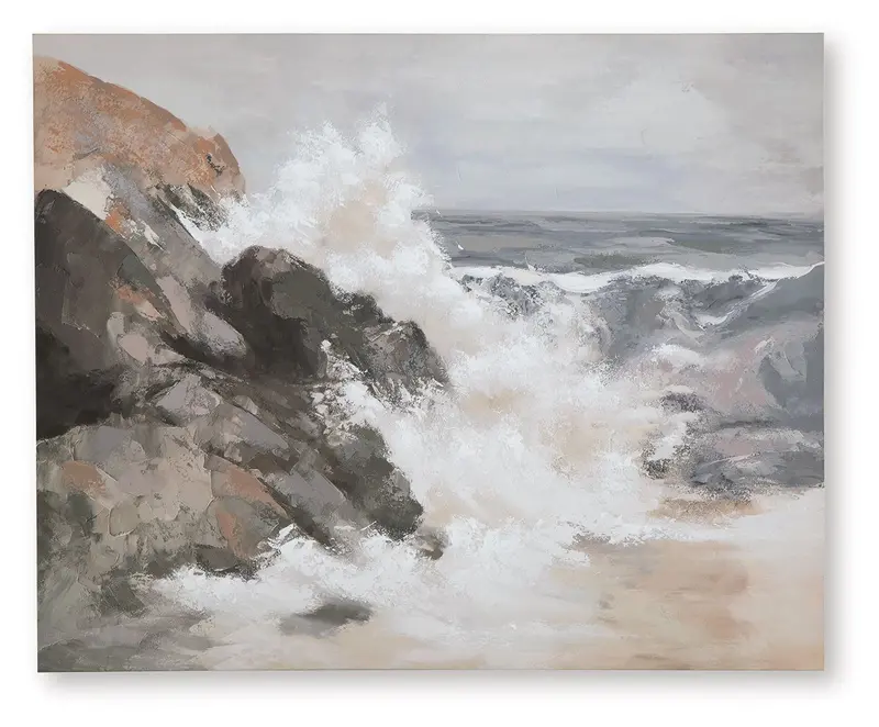 Worthner Tan, Gray, and White Wall Decor