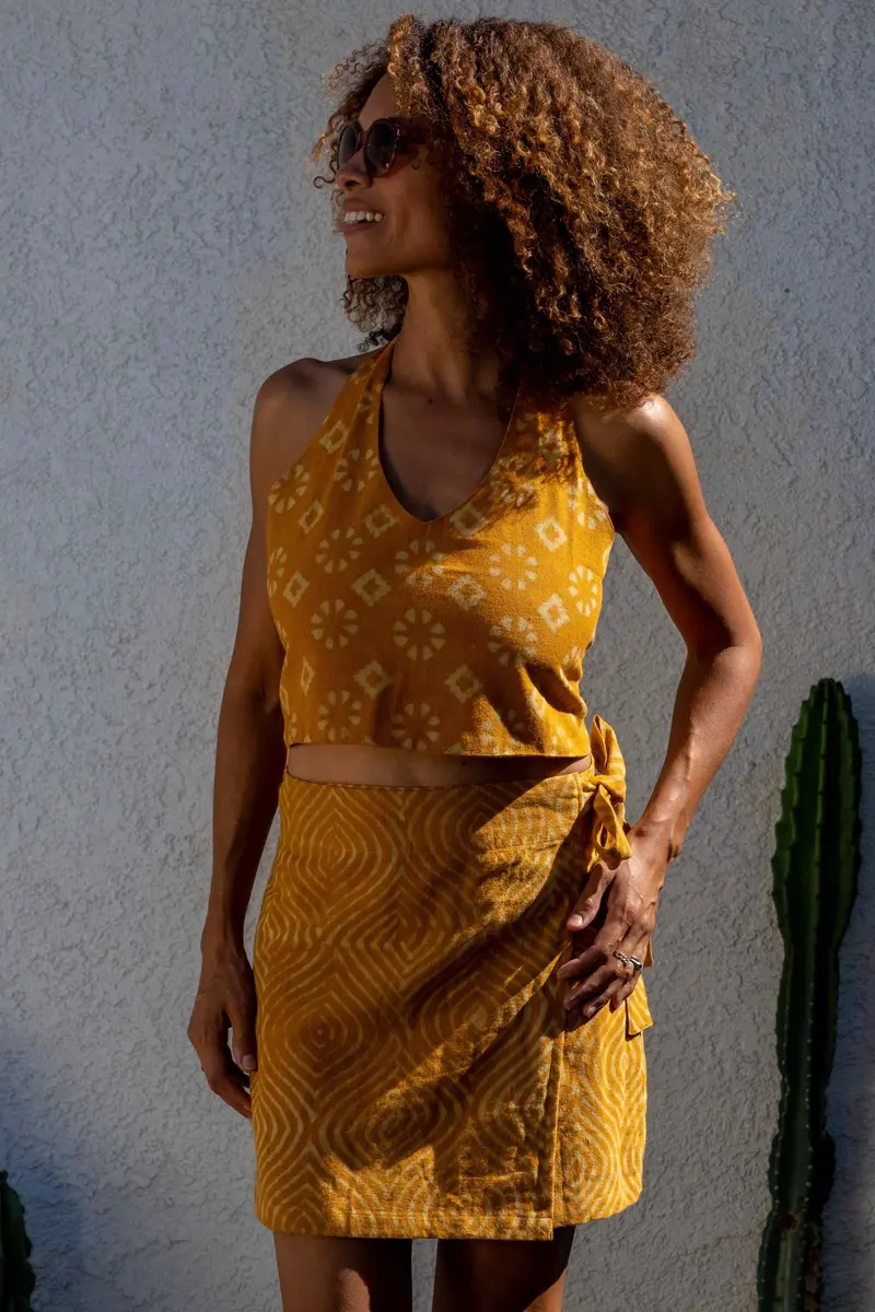Wrap Skirt Handwoven from Organic Khadi Cotton