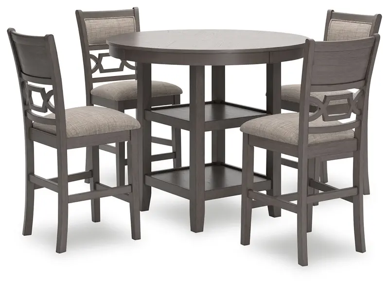 Wrenning 5-Piece Gray Counter Height Dining Set