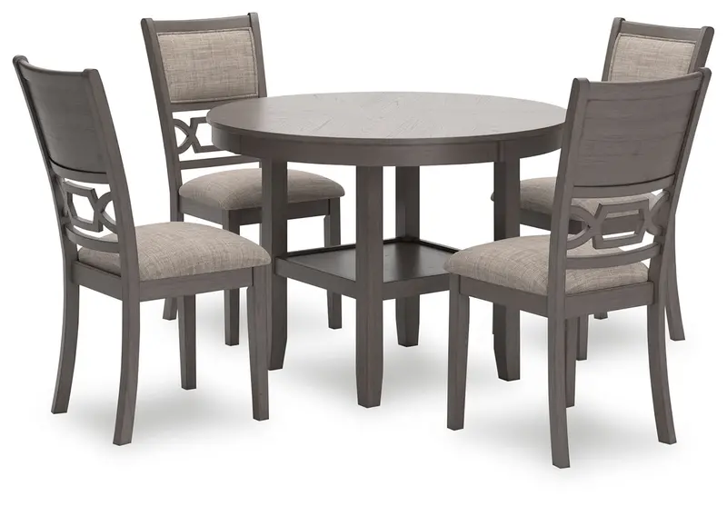 Wrenning Gray Dining Set for Five – Table and Chairs
