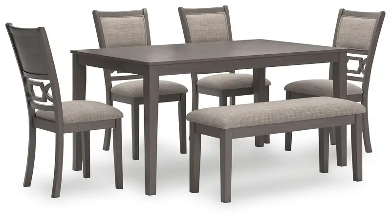 Wrenning Gray Dining Set for Six – Table and Chairs