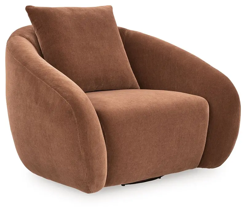 Yahya Rotating Accent Chair – Sleek Profile with 360° Swivel Base