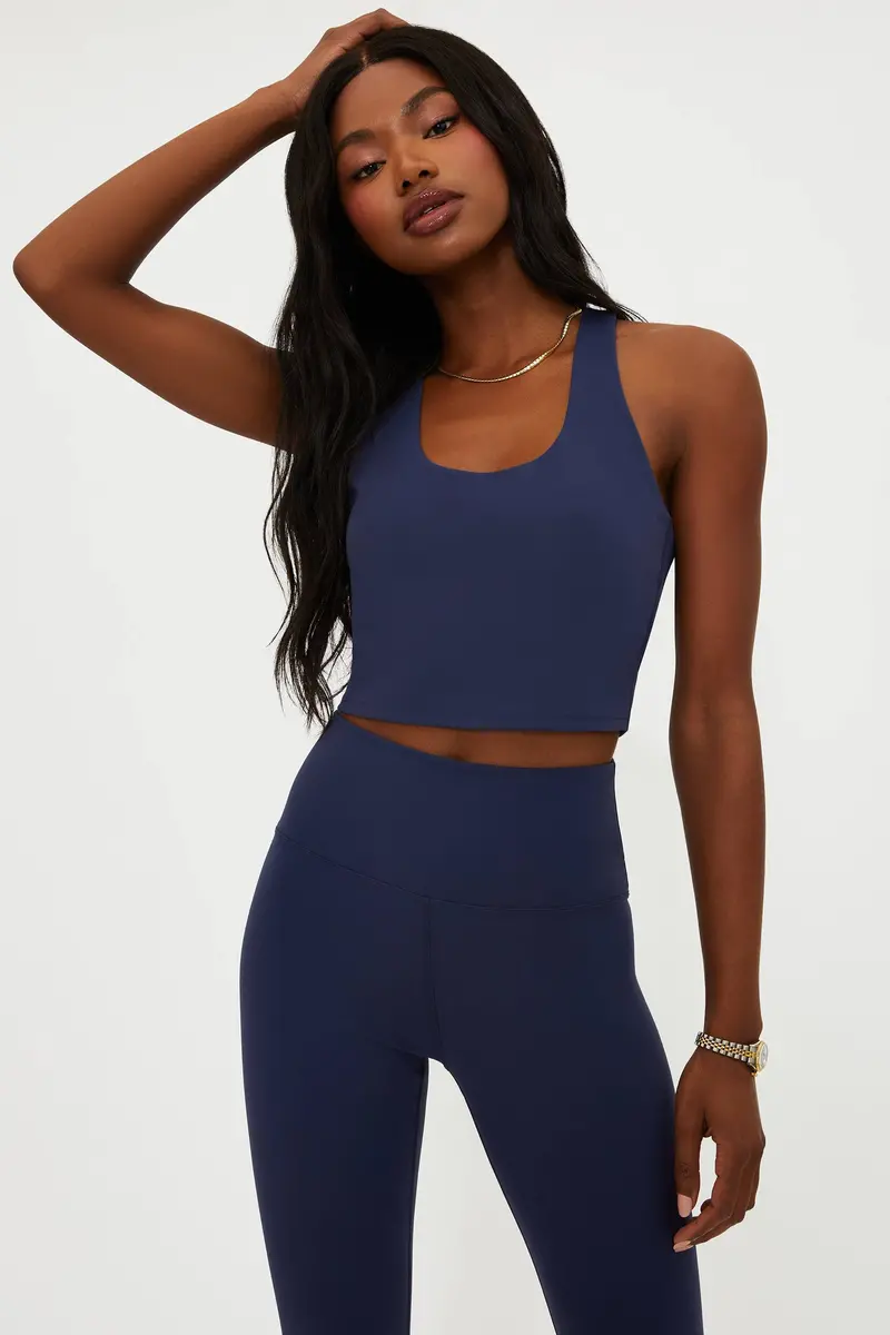 Yara Ultramarine Matte Crop Top