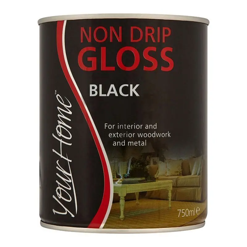 Your Home Non-Drip Gloss Interior Paint – 750 ml, Jet Black