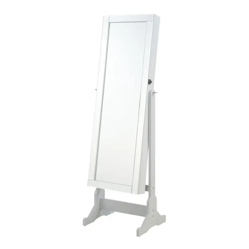 Yvonne Dove Gray Cheval Mirror Featuring Jewelry Compartments