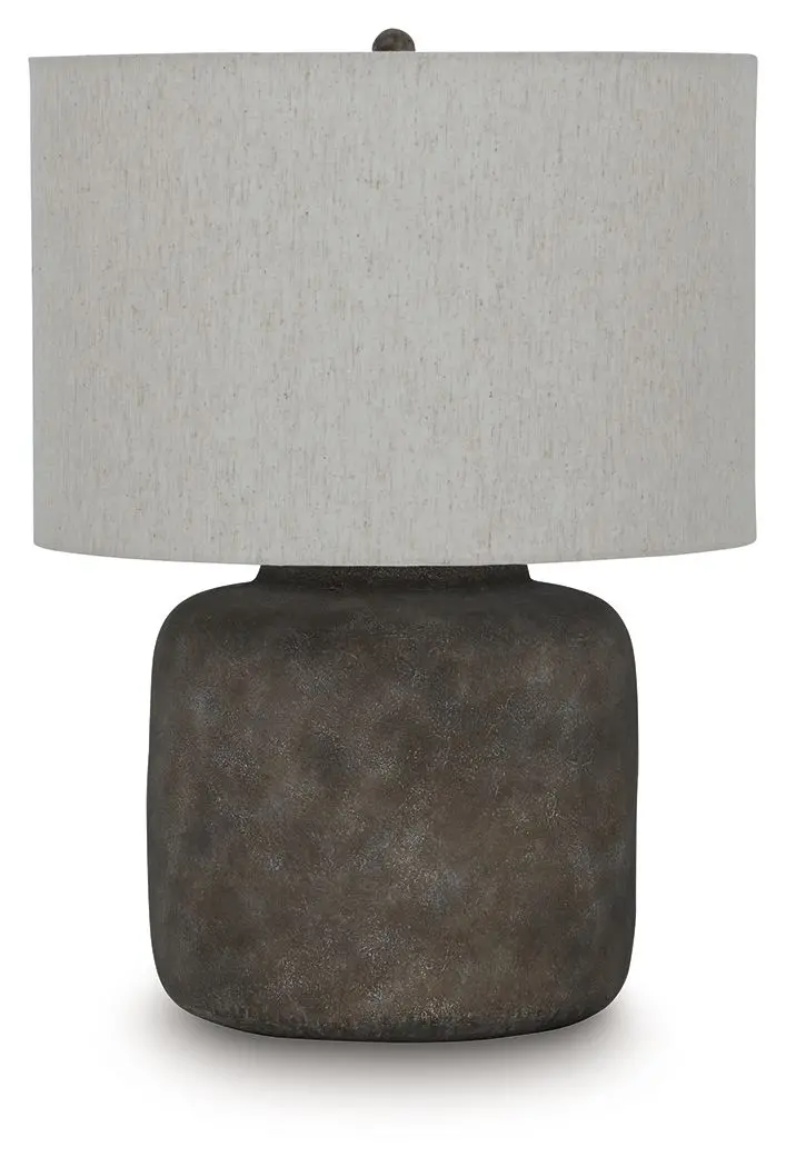 Zandophen Antique Gray Metal Table Lamp