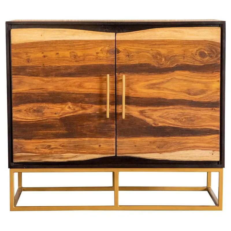 Zara 2-Door Accent Cabinet – Wood-Finish Storage Solution for Living Areas
