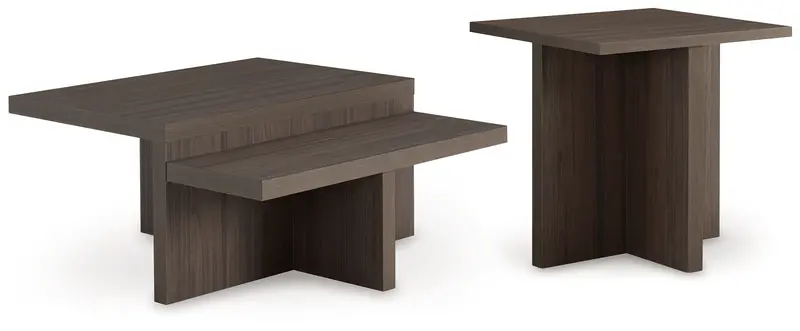 Zendex Brown 2-Piece Occasional Table Set