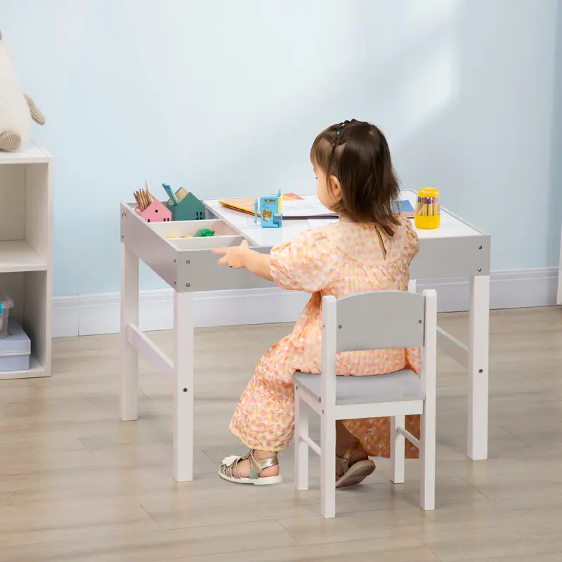 ZONEKIZ All-in-One Kids Table and Chair Combo – Stylish & Functional Early Learning Set