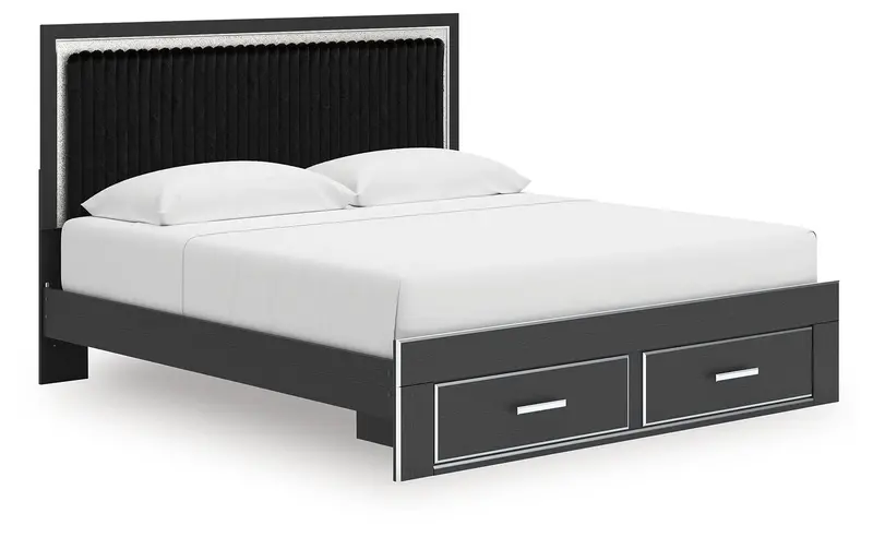 Zuraleus Upholstered Platform Storage Bed with Panel Detailing
